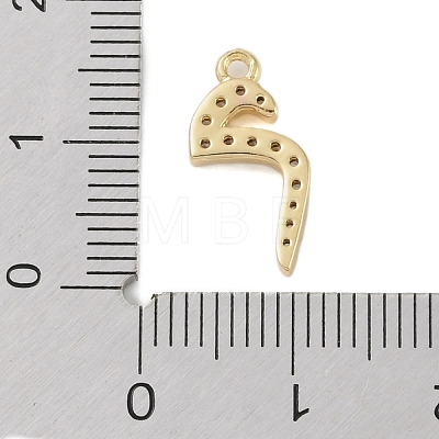 Rack Plating Brass Micro Pave Clear Cubic Zirconia Pendants KK-A224-03M-G-1