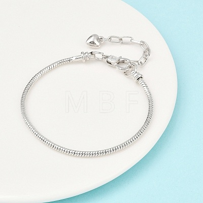 Brass European Style Bracelets for Jewelry Making X-KK-R031-06-1