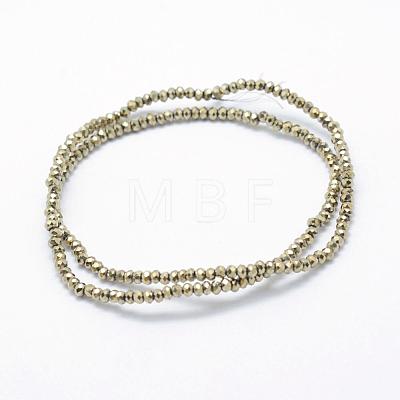 Electroplate Glass Beads Strands EGLA-J144-FP-A04-1