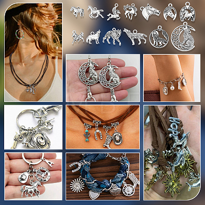 112Pcs Tibetan Style Alloy Pendants FIND-PH0062-11-1