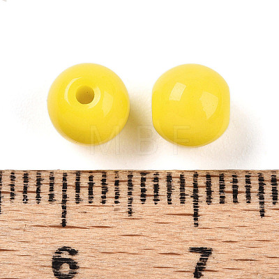 Opaque Solid Color Glass Beads GLAA-N007-6mm-A06-1