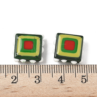 Baking Paint Glass Enamel Beads LAMP-S079-14G-1