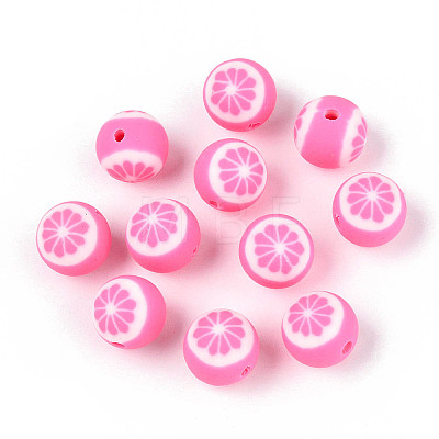 Fruits Theme Handmade Polymer Clay Beads CLAY-T022-04C-1