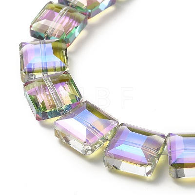Transparent Electroplate Glass Beads Strands EGLA-E030-01K-01-1
