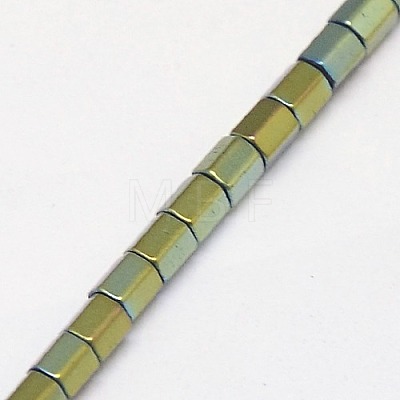 Electroplate Non-magnetic Synthetic Hematite Beads Strands G-J166-2x2mm-07-1
