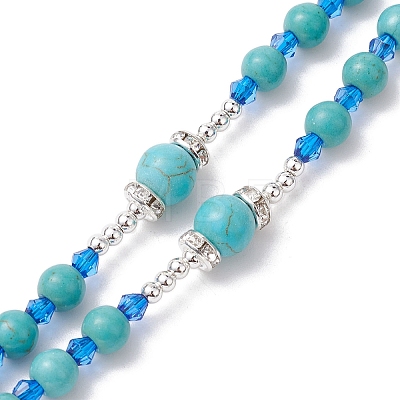 Synthetic Turquoise Necklaces NJEW-JN04651-1