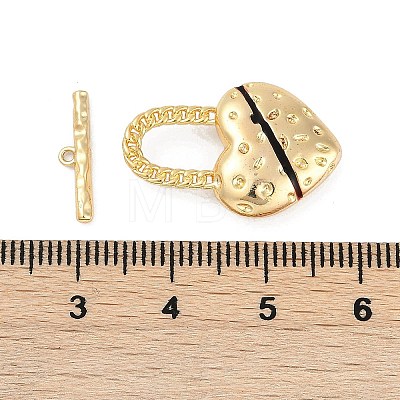 Brass Enamel Toggle Clasps KK-K391-13G-1