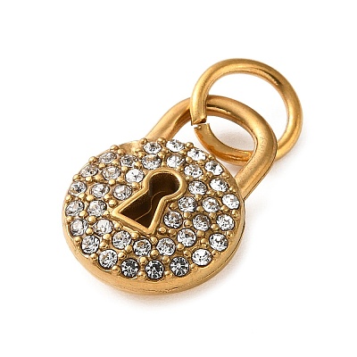 304 Stainless Steel Rhinestone Pendants RB-CBA324D-01G-06-1