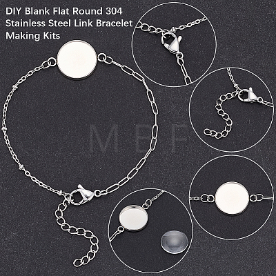 10Pcs 2 Colors 304 Stainless Steel Paperclip Chain Satellite Chain Bracelet Making BJEW-SP0001-31-1