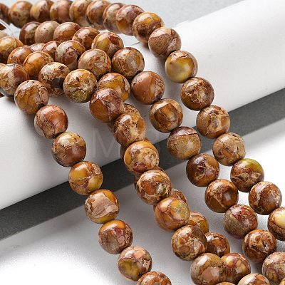 Dyed Natural Regalite/Imperial Jasper/Sea Sediment Jasper Beads Strands G-B124-C01-02-1