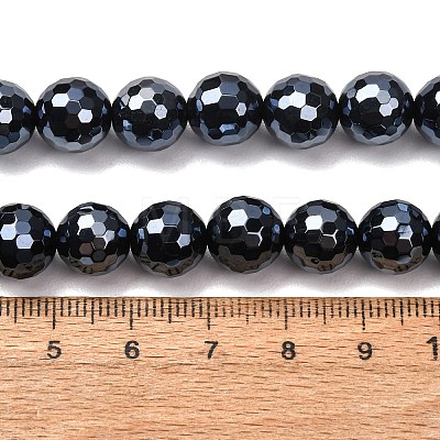 Electroplated Natural Agate Beads Strands G-B191-A07-10mm-18-1
