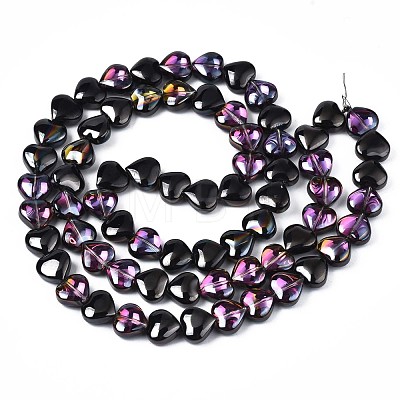Electroplate Glass Beads Strands EGLA-S188-14-C01-1