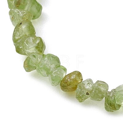 Natural Peridot Anklets AJEW-AN00592-09-1