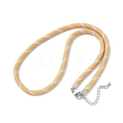 Ployester Core-Wrapped Round Cord Necklace Making KK-CBACFA2-03P-22-1