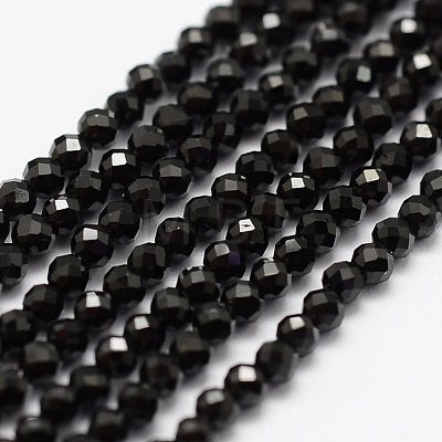 Natural Black Spinel Beads Strands LS-G-K185-09-1