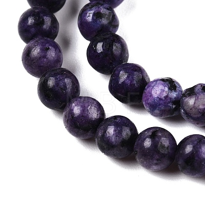 Dyed Natural White Jade Beads Strands G-T140-4mm-B11-1