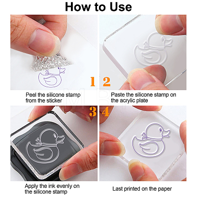 Globleland 9 Sheets 9 Style Dog & Flower & Baby Accessories PVC Plastic Stamps DIY-GL0002-69-1