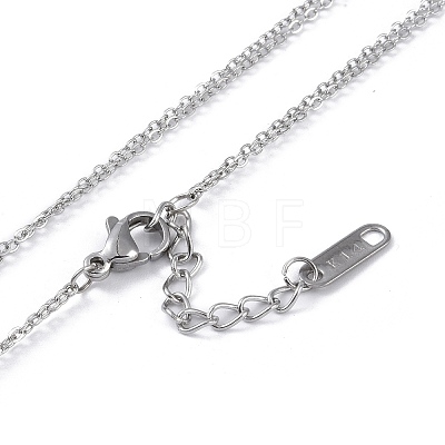 Ion Plating(IP) 304 Stainless Steel Cable Necklaces NJEW-G081-08P-1