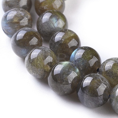 Natural Labradorite Round Bead Strands G-I156-01-10mm-1