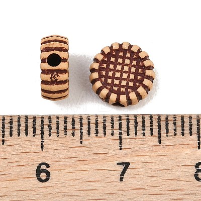 Opaque Acrylic Imitation Wood Beads AC-CBAB80E-01D-1