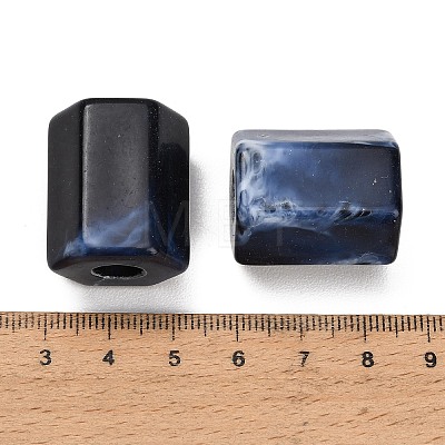 Opaque Acrylic Imitation Gemstone Beads AC-CBAE907-06-1