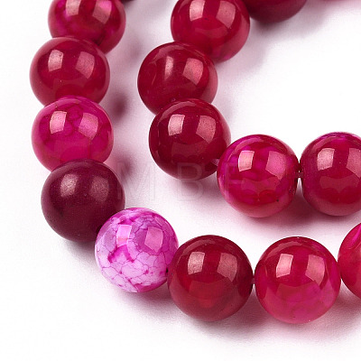 Dyed Natural Agate Beads Strands G-T109-8mm-05-1