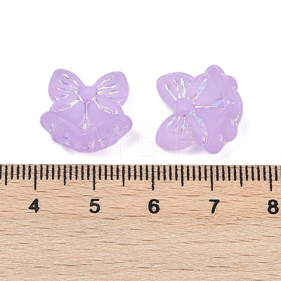 Frosted Transparent Acrylic Beads OACR-P029-18B-04-1