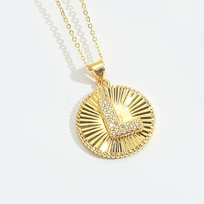 Brass Micro Pave Cubic Zirconia Necklaces FS-WG1D774-12-1