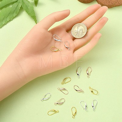 18Pcs 3 Colors Brass Smooth Earring Hooks KK-YW0002-14-1