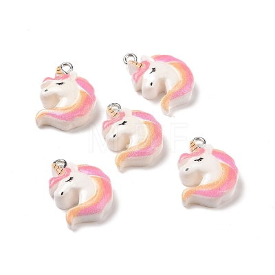 Opaque Resin Pendants X-RESI-J023-12A-1