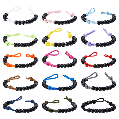 15Pcs Acrylic Pace Counter Beads for Land Navigation HJEW-DR00085-1