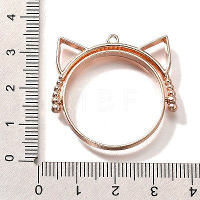 Alloy Open Back Bezel Pendants PALLOY-I223-06RG-1