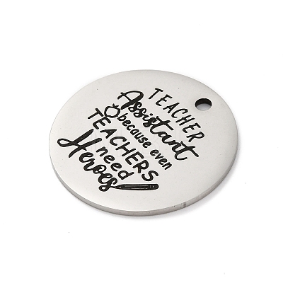 Anti-Tarnish 201 Stainless Steel Pendants STAS-R002-01P-13-1