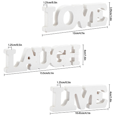 CREATCABIN MDF Board Letters for Wall Home Party Decorations DJEW-CN0001-05-1
