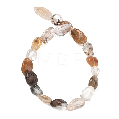 Natural Multicolor Lodolite Quartz Garden Phantom Quartz Beads Strands G-C286-A27-1