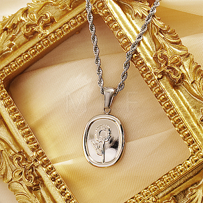 Stainless Steel Pendant Necklaces for Women ZR3871-2-1
