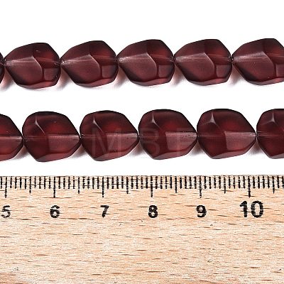 Frosted Glass Beads Strands GLAA-T023-30E-1