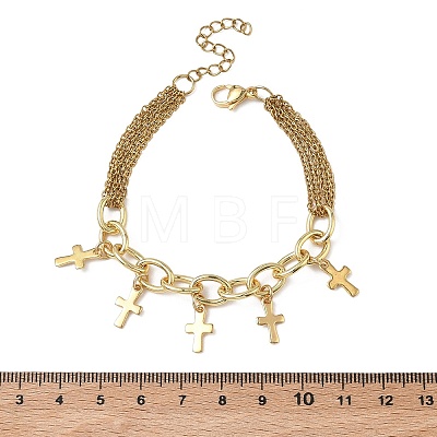 304 Stainless Steel Charm Bracelets BJEW-JB13696-1