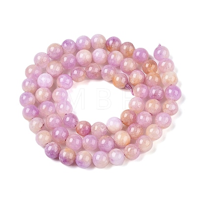 Dyed Natural White Jade Beads Strands G-T138-6mm-210-9-1