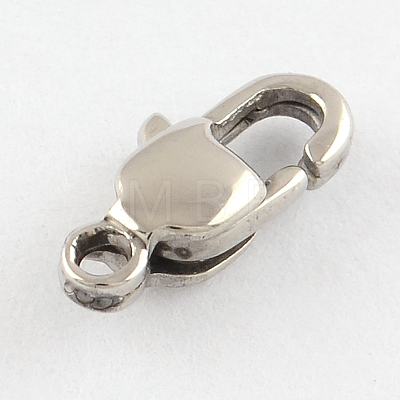Polished 316 Surgical Stainless Steel Lobster Claw Clasps STAS-R072-24-1