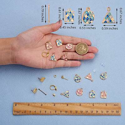 DIY Gemstone Dangle Earring Making Kits DIY-SZ0008-72-1