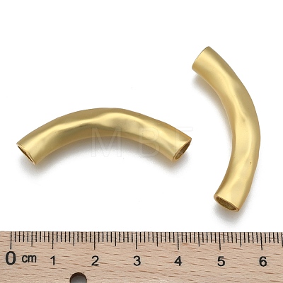 Brass Curved Tube Beads KK-K238-38MG-1