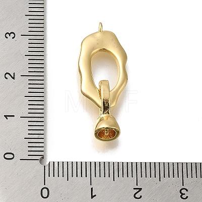 Brass Fold Over Clasps KK-H480-10G-1