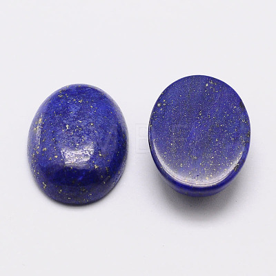 Dyed Oval Natural Lapis Lazuli Cabochons G-K020-20x15mm-02-1