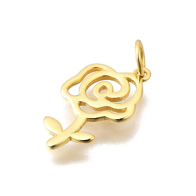 Valentine's Day 925 Sterling Silver Rose Pendants STER-G046-01G-1