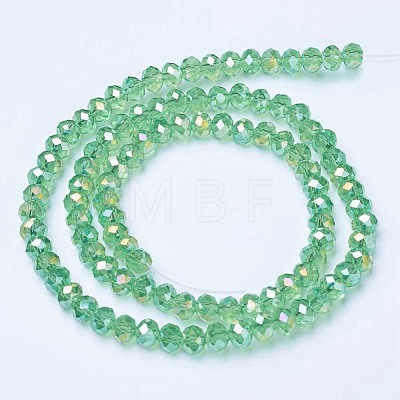 Electroplate Glass Beads Strands EGLA-A034-T6mm-B11-1