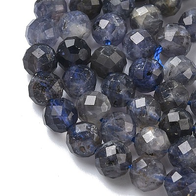 Natural Iolite/Cordierite/Dichroite Beads Strands G-L651-C03-6mm-1