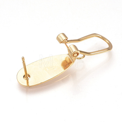 Brass Stud Earring Findings KK-Q735-141G-1