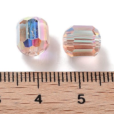 Electroplate Column Glass Beads EGLA-A043-02-AB01-1