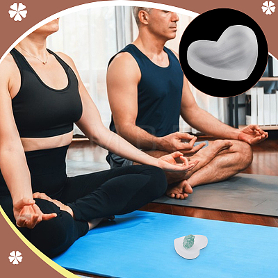 Heart Natural Selenite Decorative Bowls AJEW-WH0460-043A-1